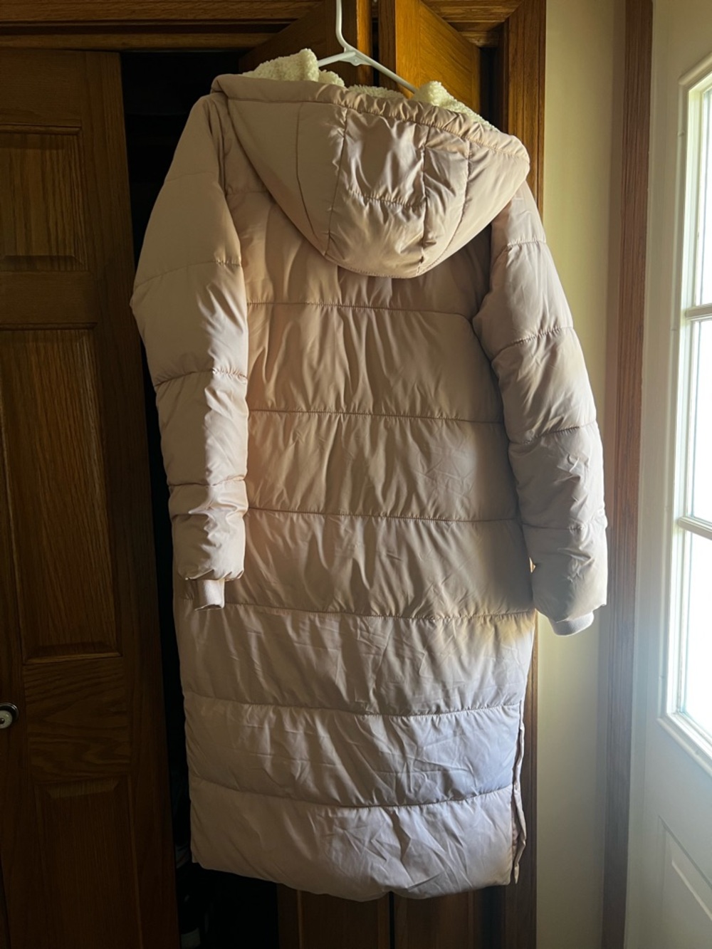 Abercrombie & Fitch Ultra Long Puffer Coat Blush Pink NWT - Picture 5 of 6